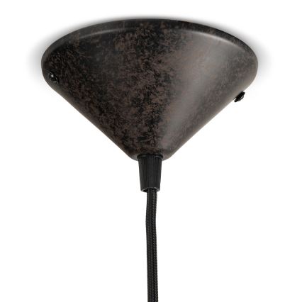 BRILAGI - Pendelleuchte an Drahtseil FORGE 1xE27/60W/230V Ø 36 cm, braun