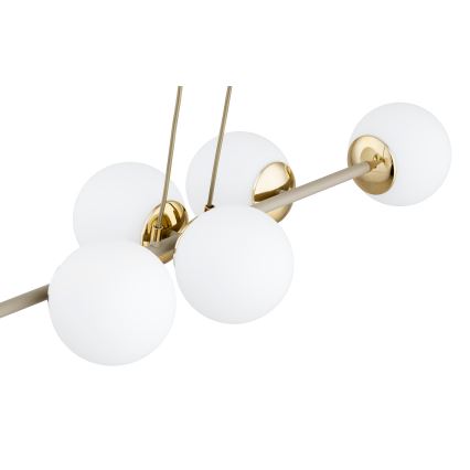 Brilagi - Pendelleuchte an Kabel 6xE27/60W/230V beige/gold