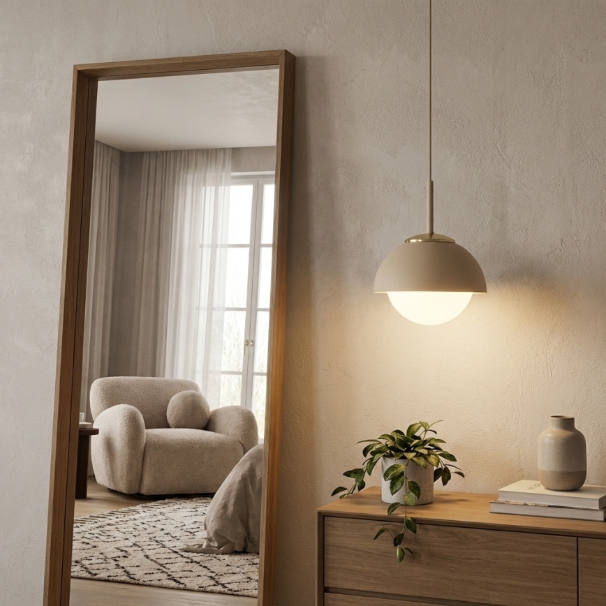 Brilagi - Pendelleuchte an Kabel COSMO 1xE27/60W/230V Ø 18 cm beige/gold