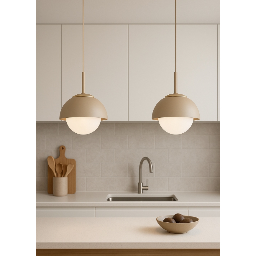 Brilagi - Pendelleuchte an Kabel COSMO 1xE27/60W/230V Ø 18 cm beige/gold