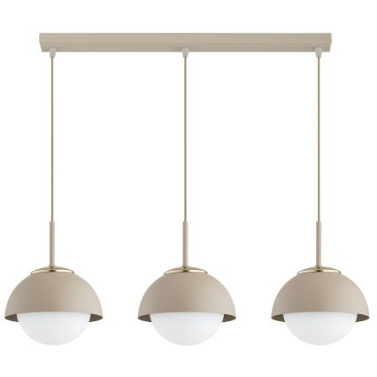 BRILAGI - Pendelleuchte an Kabel COSMO 3xE27/60W/230V beige/gold