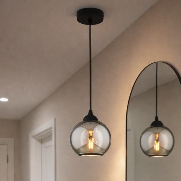 Brilagi - Pendelleuchte an Kabel DIOR 1xE27/60W/230V schwarz/rauchgrau