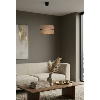 Brilagi - Pendelleuchte an Kabel DUO-DUO 1xE27/60W/230V Ø 40 cm beige/gold
