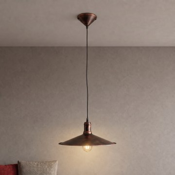 BRILAGI - Pendelleuchte an Kabel FORGE 1xE27/60W/230V Ø 36 cm Patina/Kupfer