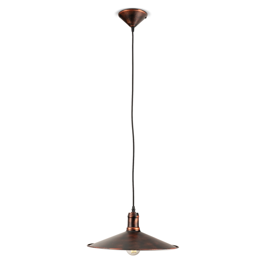 BRILAGI - Pendelleuchte an Kabel FORGE 1xE27/60W/230V Ø 36 cm Patina/Kupfer