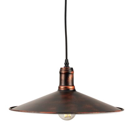 BRILAGI - Pendelleuchte an Kabel FORGE 1xE27/60W/230V Ø 36 cm Patina/Kupfer