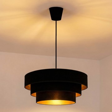 Brilagi - Pendelleuchte an Kabel LUNETA 1x E27/60W/230V, Ø 40 cm, schwarz/gold