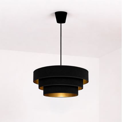 Brilagi - Pendelleuchte an Kabel LUNETA 1x E27/60W/230V, Ø 40 cm, schwarz/gold