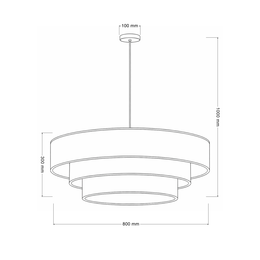 Brilagi - Pendelleuchte an Kabel LUNETA 3xE27/60W/230V Ø 80 cm creme/gold