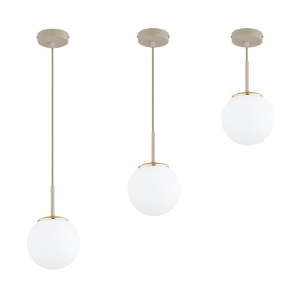 Brilagi - Pendelleuchte an Kabel MILO ECRU 1xE27/60W/230V beige/gold