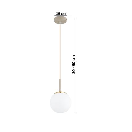 Brilagi - Pendelleuchte an Kabel MILO ECRU 1xE27/60W/230V beige/gold
