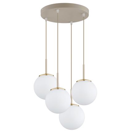 Brilagi - Pendelleuchte an Kabel MILO ECRU 4xE27/60W/230V beige/gold