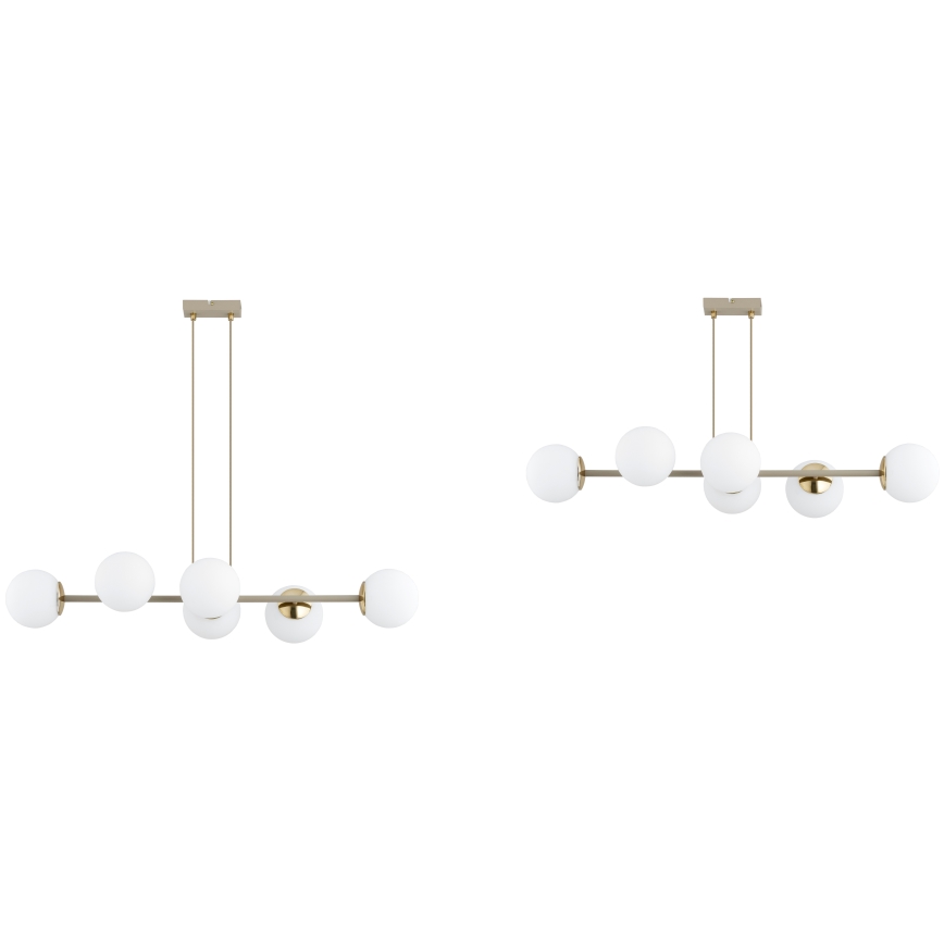 Brilagi - Pendelleuchte an Kabel MILO ECRU 6xE27/60W/230V beige/gold