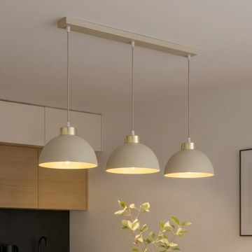 Brilagi - Pendelleuchte an Kabel MOON 3xE27/60W/230V beige/gold