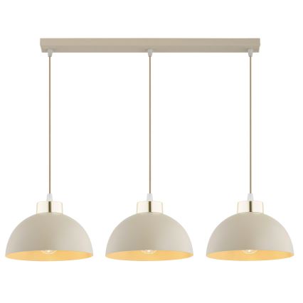 Brilagi - Pendelleuchte an Kabel MOON 3xE27/60W/230V beige/gold