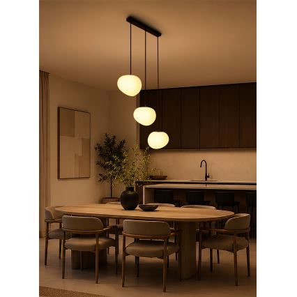 BRILAGI - Pendelleuchte an Kabel PEBBLES 3xE27/40W/230V schwarz