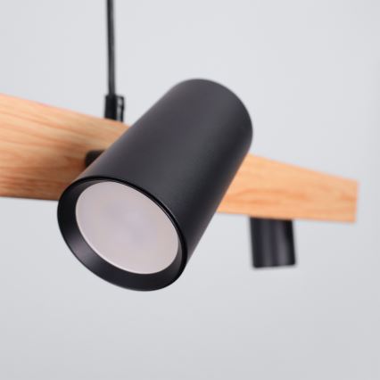 BRILAGI - Pendelleuchte an Kabel SELE 6xGU10/30W/230V schwarz/Eiche-Dekor