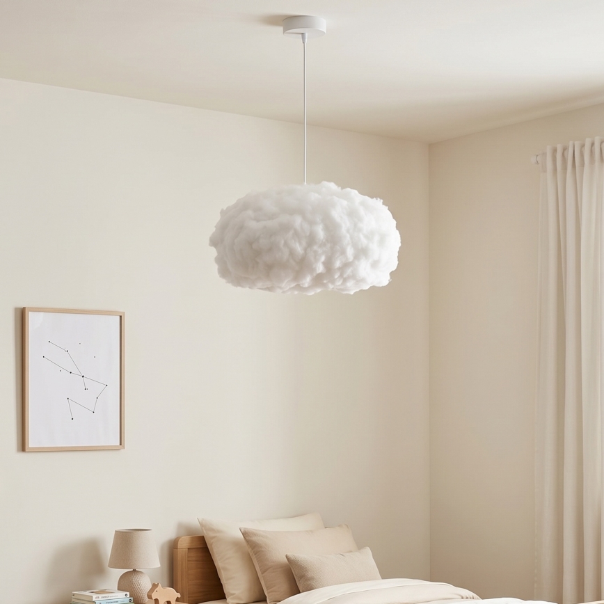 Brilagi - Pendelleuchte an Kabel SOLEAIR 1xE27/60W/230V Ø 45 cm weiß