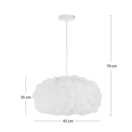 Brilagi - Pendelleuchte an Kabel SOLEAIR 1xE27/60W/230V Ø 45 cm weiß