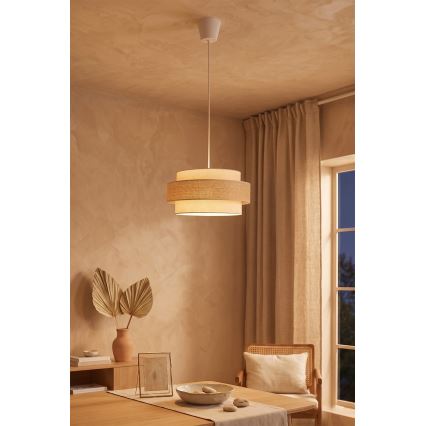 Brilagi - Pendelleuchte an Kabel SPACE 1xE27/60W/230V Ø 40 cm beige/creme
