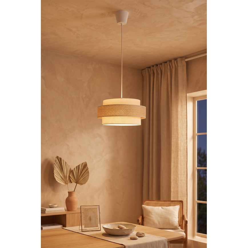 Brilagi - Pendelleuchte an Kabel SPACE 1xE27/60W/230V Ø 40 cm beige/creme