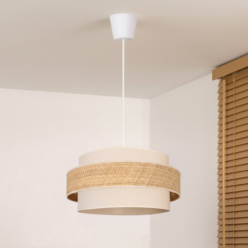Brilagi - Pendelleuchte an Kabel SPACE 1xE27/60W/230V Ø 40 cm beige/creme