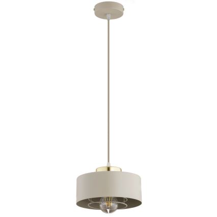 Brilagi - Pendelleuchte an Kabel SPRING 1xE27/60W/230V Ø 20 cm beige/gold