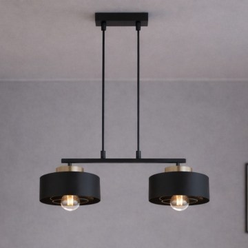 Brilagi - Pendelleuchte an Kabel SPRING 2xE27/60W/230V schwarz/gold