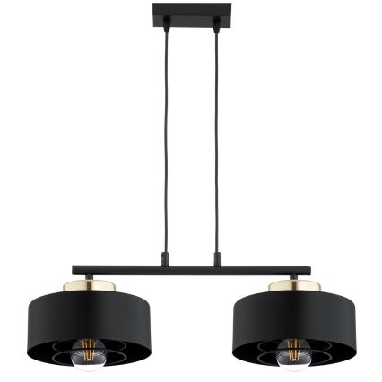 Brilagi - Pendelleuchte an Kabel SPRING 2xE27/60W/230V schwarz/gold