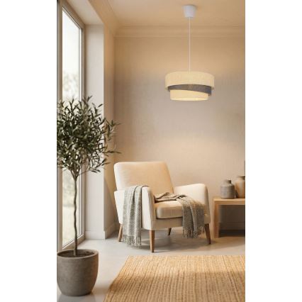 Brilagi - Pendelleuchte an Kabel TRIO 1xE27/60W/230V Ø 40 cm creme/grau