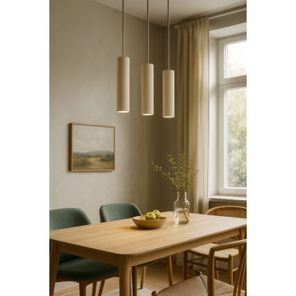 Brilagi - Pendelleuchte an Kabel TUBE 1xGU10/15W/230V beige/gold