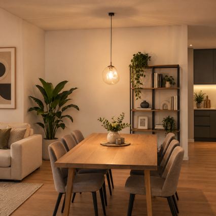 BRILAGI - Pendelleuchte mit Kabel VULCANO 1xE27/15W/230V Ø 25 cm Bronze/rauchiges Beige