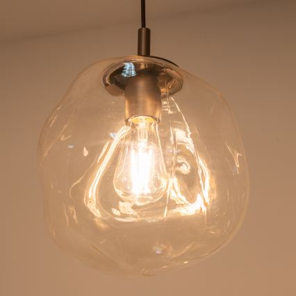 BRILAGI - Pendelleuchte mit Kabel VULCANO 1xE27/15W/230V Ø 25 cm Bronze/rauchiges Beige