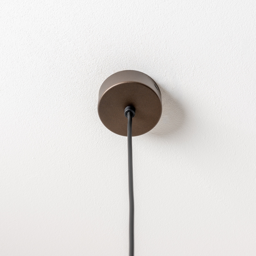 BRILAGI - Pendelleuchte mit Kabel VULCANO 1xE27/15W/230V Ø 25 cm Bronze/rauchiges Beige