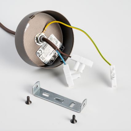 BRILAGI - Pendelleuchte mit Kabel VULCANO 1xE27/15W/230V Ø 25 cm Bronze/rauchiges Beige