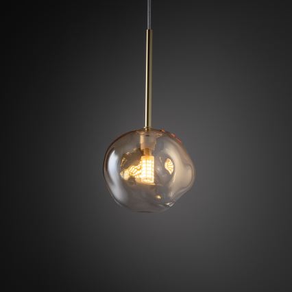 Brilagi - Pendelleuchte an Kabel VULCANO 1xG9/8W/230V gold/rauchiges Beige