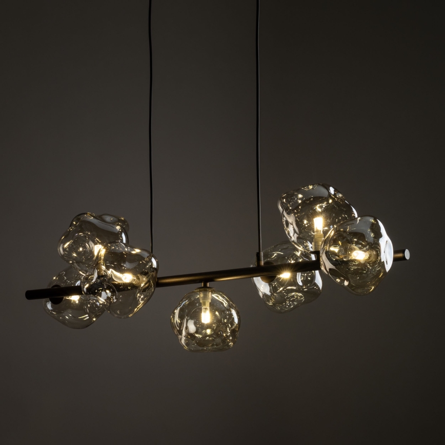 Brilagi - Pendelleuchte an Kabel VULCANO 7xG9/8W/230V braun/rauchiges Beige