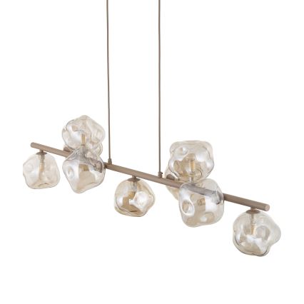 Brilagi - Pendelleuchte an Kabel VULCANO 9xG9/8W/230V beige/rauchbeige
