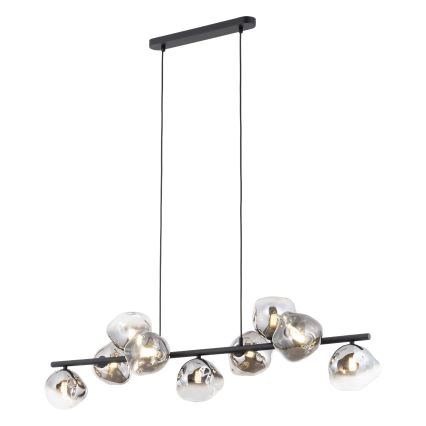 Brilagi - Pendelleuchte an Kabel VULCANO 9xG9/8W/230V schwarz/rauchschwarz