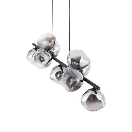 Brilagi - Pendelleuchte an Kabel VULCANO 9xG9/8W/230V schwarz/rauchschwarz