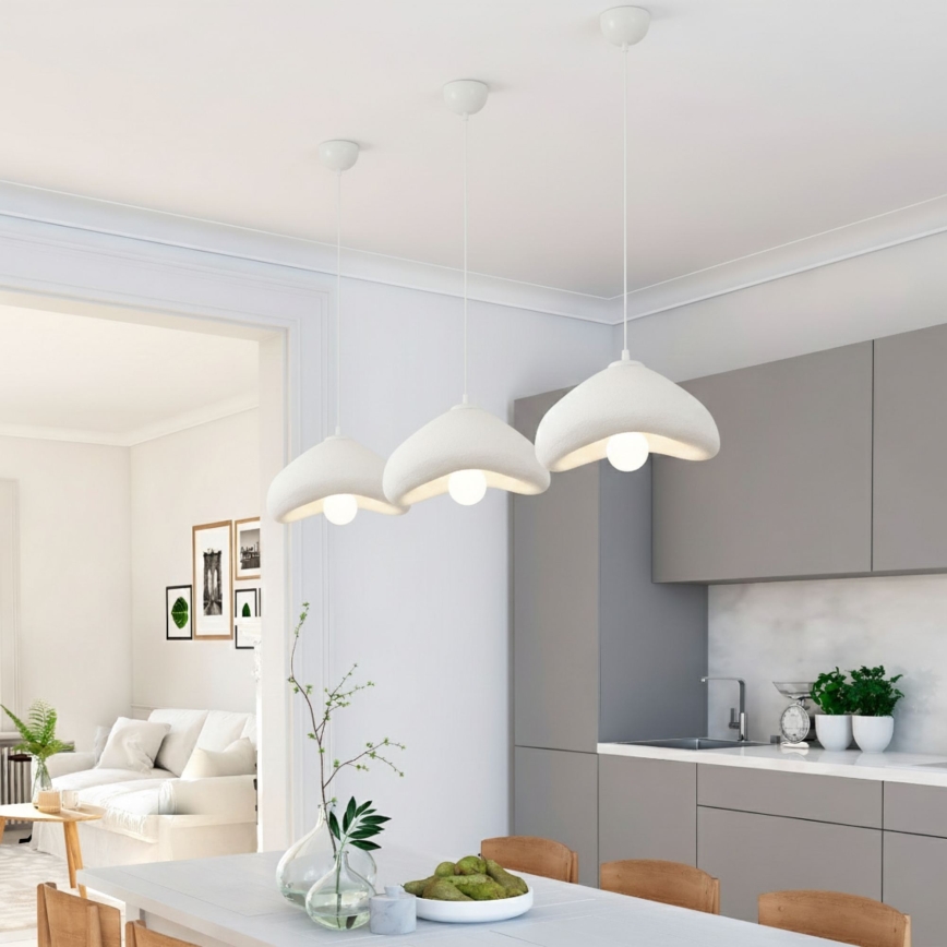 Brilagi - Pendelleuchte an Kabel WABI SABI 1xE27/40W/230V Ø 30 cm weiß