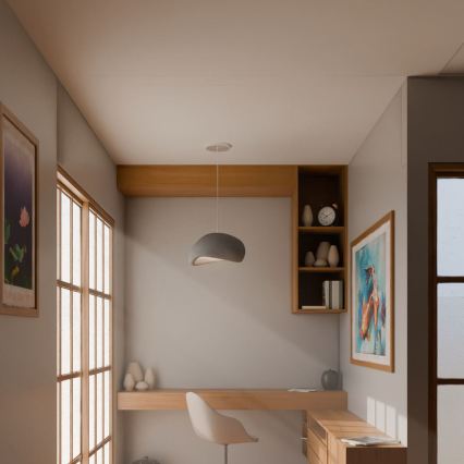 Brilagi - Pendelleuchte an Kabel WABI SABI 1xE27/40W/230V Ø 35 cm grau