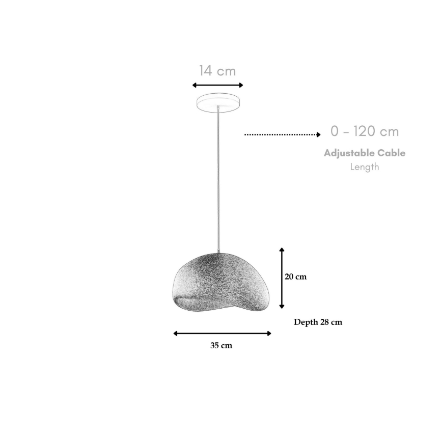 Brilagi - Pendelleuchte an Kabel WABI SABI 1xE27/40W/230V Ø 35 cm grau