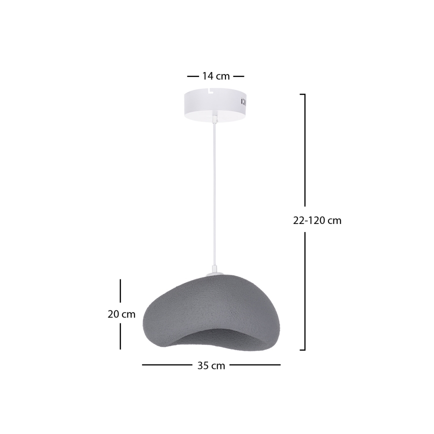 Brilagi - Pendelleuchte an Kabel WABI SABI 1xE27/40W/230V Ø 35 cm grau