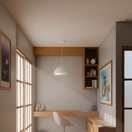 Brilagi - Pendelleuchte an Kabel WABI SABI 1xE27/40W/230V Ø 35 cm weiß