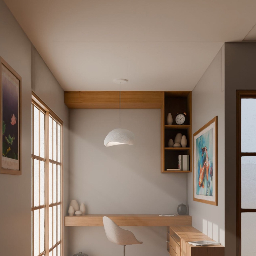 Brilagi - Pendelleuchte an Kabel WABI SABI 1xE27/40W/230V Ø 35 cm weiß