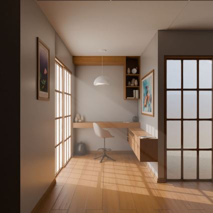 Brilagi - Pendelleuchte an Kabel WABI SABI 1xE27/40W/230V Ø 35 cm weiß