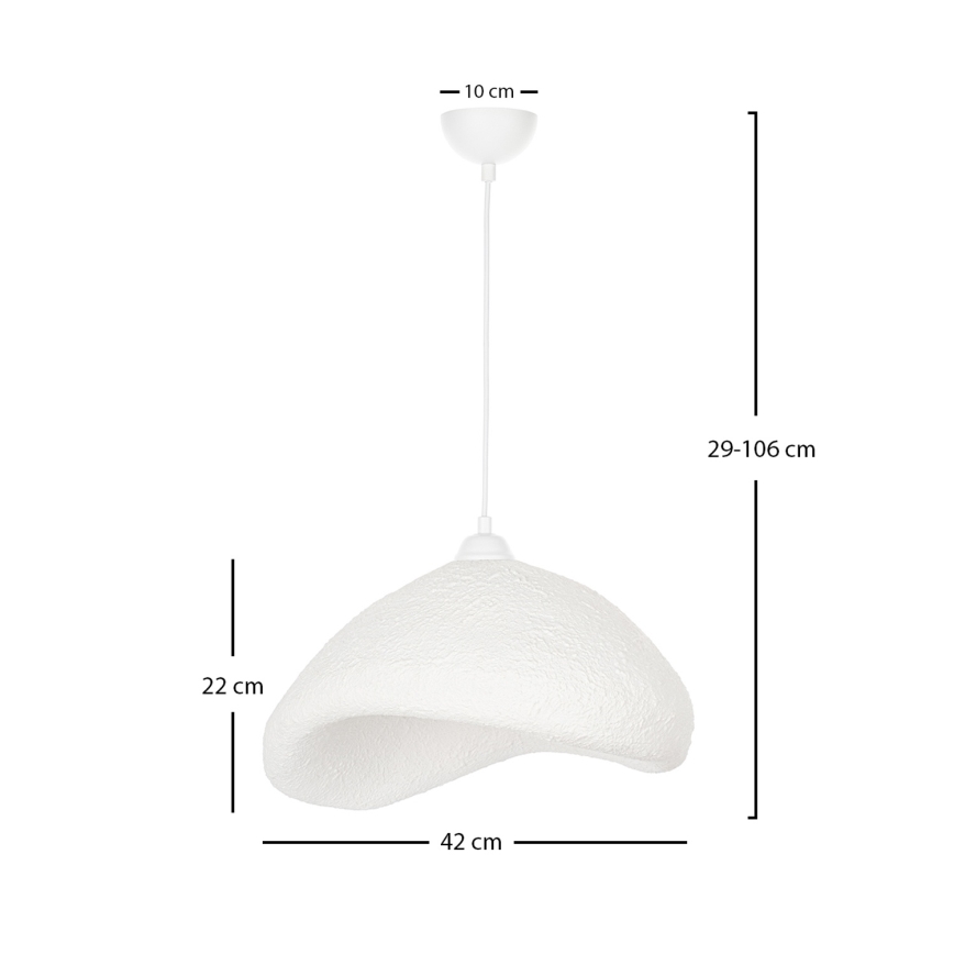 Brilagi - Pendelleuchte an Kabel WABI SABI 1xE27/40W/230V Ø 42 cm weiß
