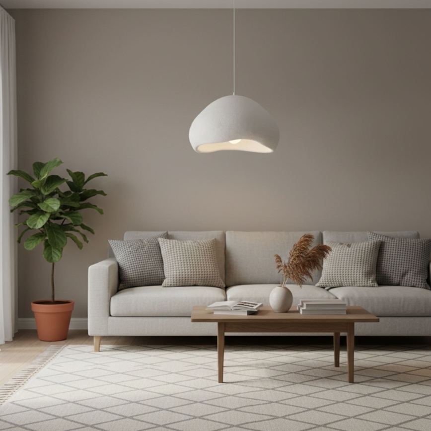 Brilagi - Pendelleuchte an Kabel WABI SABI 1xE27/40W/230V Ø 50 cm weiß