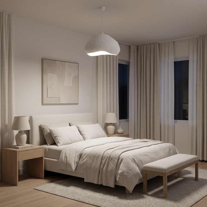 Brilagi - Pendelleuchte an Kabel WABI SABI 1xE27/40W/230V Ø 50 cm weiß